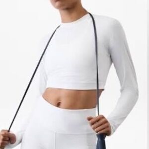Athleta Crosstrain Ultra Crop Top, White, Size Small